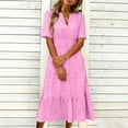 thumbnail image 5 of Beach Dresses for Womens 2026 Summer Fashion Oversize Casual Dress Gradual Sleeveless Neck V-Neck Long Dress, 5 of 6