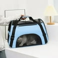thumbnail image 1 of Portador de gatos cómodo conveniente conveniente liviano fácil de transportar transportista de perros de cara blanda para mascotas pequeñas , Azul, S, 1 of 8