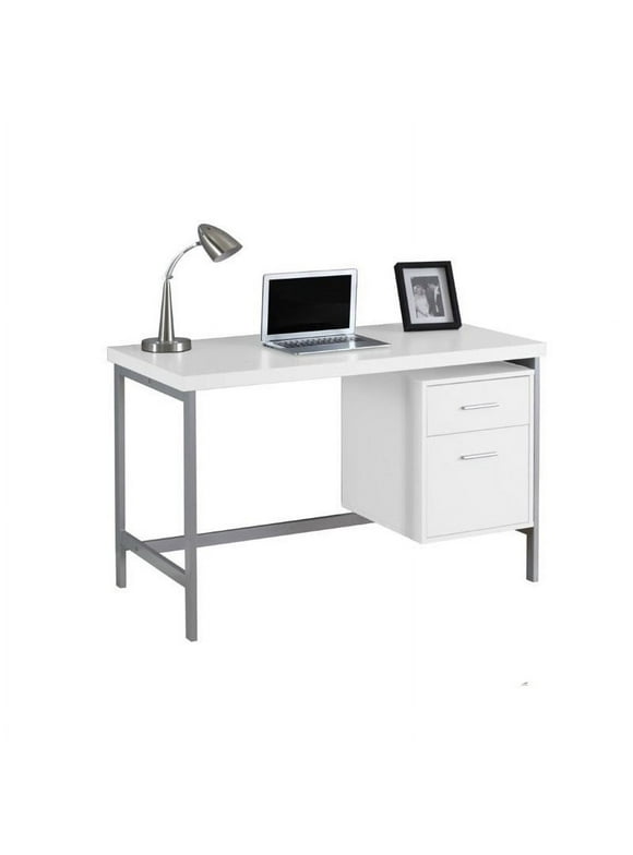 Scranton & Co 48" Metal Computer Desk in White