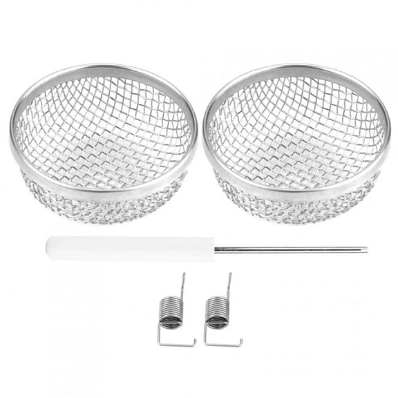 FTVOGUE 2pcs Stainless Steel Vent bugs Furnace Screen Cover for  Trailer RV with Spring Fasteners