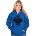thumbnail image 4 of Astronaut Space Celestial Spirit Unisex Fleece Graphic Zip Up Hoodie Brisco Brands 4X, 4 of 5