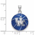 thumbnail image 2 of Sterling Silver University Of Kentucky Domed Enameled Basketball Pendant (24 X 16) Made In United States ss509uk, 2 of 5