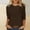 c01Brown, variant on Tops for Women 3/4 Sleeve Crewneck Cute Basics Tees Casual Fashion Spring Summer T Shirts Business Work Tee Top Brown S