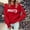 Red, variant on asdoklhq Christmas Womens Christmas Tops Women's Casual Christmas Crew Neck Long Sleeve Pullover Sweater Red S