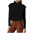 thumbnail image 1 of Chandails Légers pour Femmes Gilet en Molleton Col Montant Sans Manches Veste Automne Vêtements d'Hiver, 1 of 5