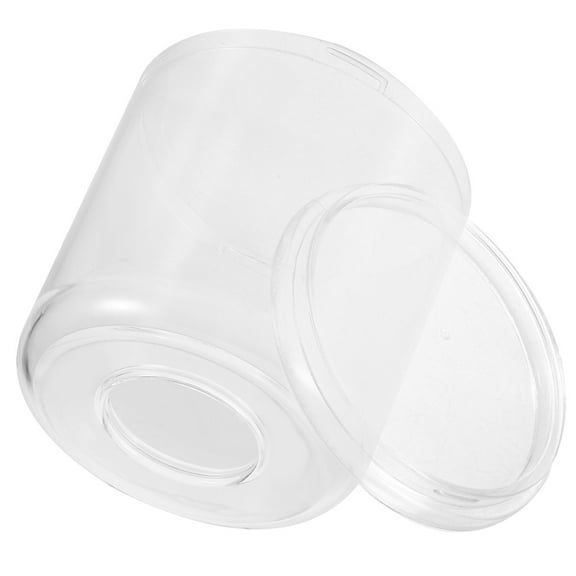 FENGGUIQU Circular Transparent Tissue Box Desktop Paper Towel Dispenser Home Office Use