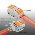 LIJCC Wire Splitter Electrical Wire Connector Terminals Cage Spring Universal Fast Terminal