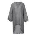 thumbnail image 3 of LYXSSBYX Women Long Sleeve Tops Hot Sale Clearance Women Fashion Solid V-neck Loose Irregular Long Sleeve T-shirt Top Blouse, 3 of 9