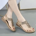 thumbnail image 3 of Vedolay Sandals Sandals for Women,Women's Clip Toe Ankle Buckle Strap Flats Sandals,Beige 6.5, 3 of 5
