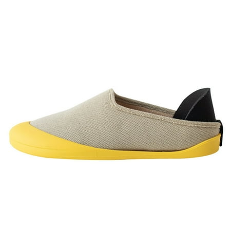 

Unisex Slippers with Removable Sole Universal Innovative Step In Snap On Men Women Slippers 37-38 Yellow Gray