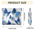 thumbnail image 3 of PU Leather Coin Purse Wallet Compact Water-Resistant Card Cases Money Organizers Blue and White Butterfly, 3 of 7
