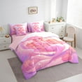 thumbnail image 3 of Manfei Kawaii Mermaid 7-Piece Bedding Comforter Set,Dreamy Princess King Bedding Sets,Ocean Sea Ultra Soft Bed Sheets,Super Cozy Cartoon Room Decor,Reversible, 3 of 8