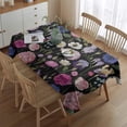 thumbnail image 2 of Pioneer Flower Floral Print Pattern Rectangle Tablecloth 60"x84",Waterproof Polyester Rectangle Table Cloth, Wipeable Spillproof Polyester Tablecloth for Dining, Camping, Indoor and Outdoor, 2 of 5