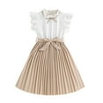 thumbnail image 1 of Robe Sans Manches Unie pour Filles Tout-Petits Robes de Danse Fête Vêtements, 1 of 4