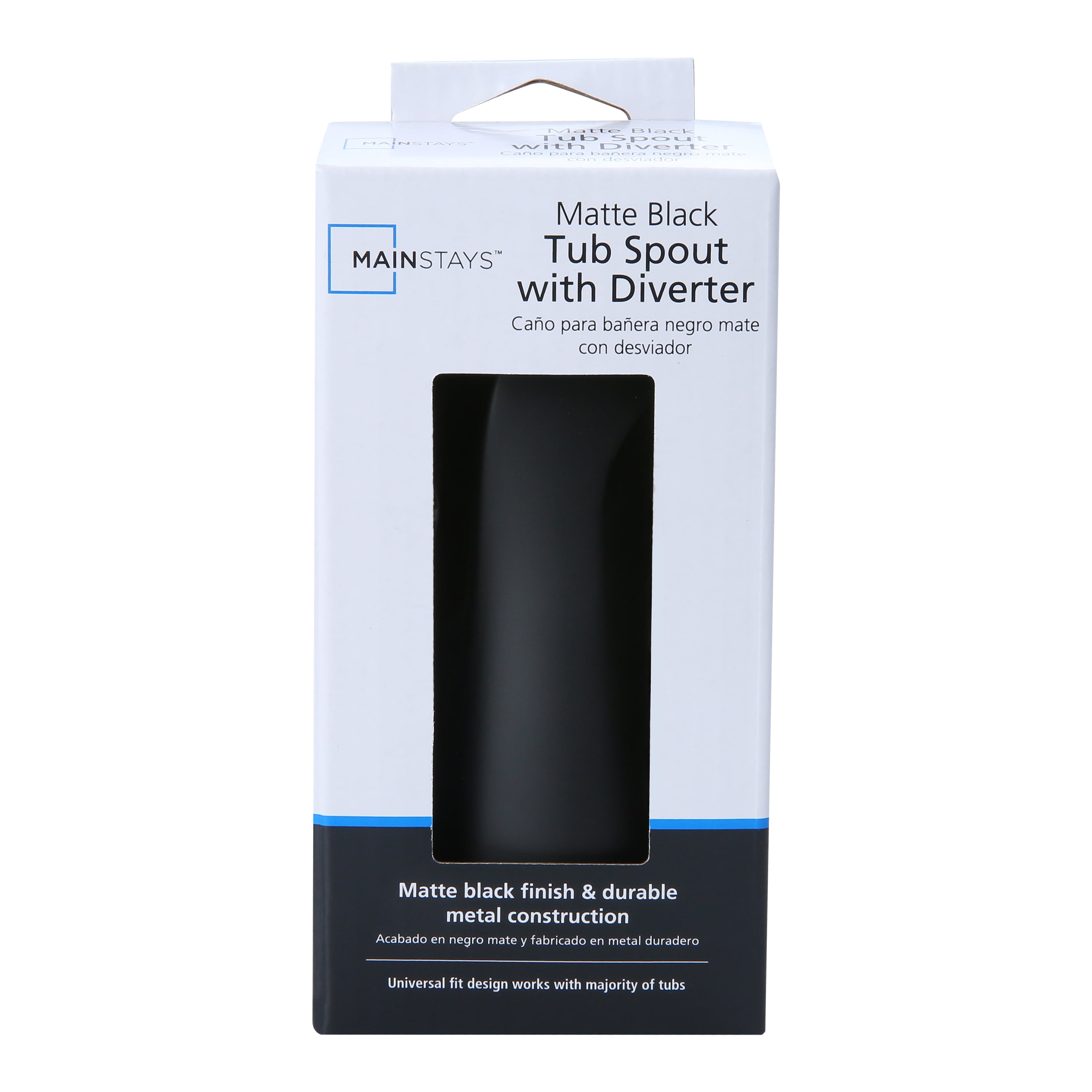 Mainstays Matte Black Tub Spout for Bathrooms