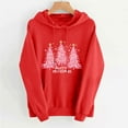 thumbnail image 2 of lulshou Hoodies for Women Christmas Print Sweatshirt Festive Holiday Long Sleeve Pullover for Family Gathering, Red, M, 2 of 6