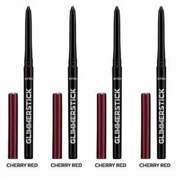 NEW Avon Glimmerstick Retractable Eyeliner - Cherry Red 0.28 g / Set of 4