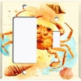thumbnail image 2 of Metal Light Switch Wall Plate Outlet Cover (Ocean Sea Shell Crab Beach Clam - Single Rocker Single Toggle), 2 of 2
