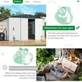 thumbnail image 3 of YODOLLA 10 x 10 ft. Outdoor Metal Storage Shed with Sliding Roof & Lockable Door in White for Patio, Garden& Backyard, 3 of 7
