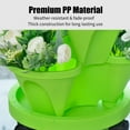 thumbnail image 3 of 5-Tier Stackable Strawberry, Herb, Flower, and Vegetable Planter Set - 5 Pots + 1 Drainage Tray + 5 Wheels (Beige), 3 of 8