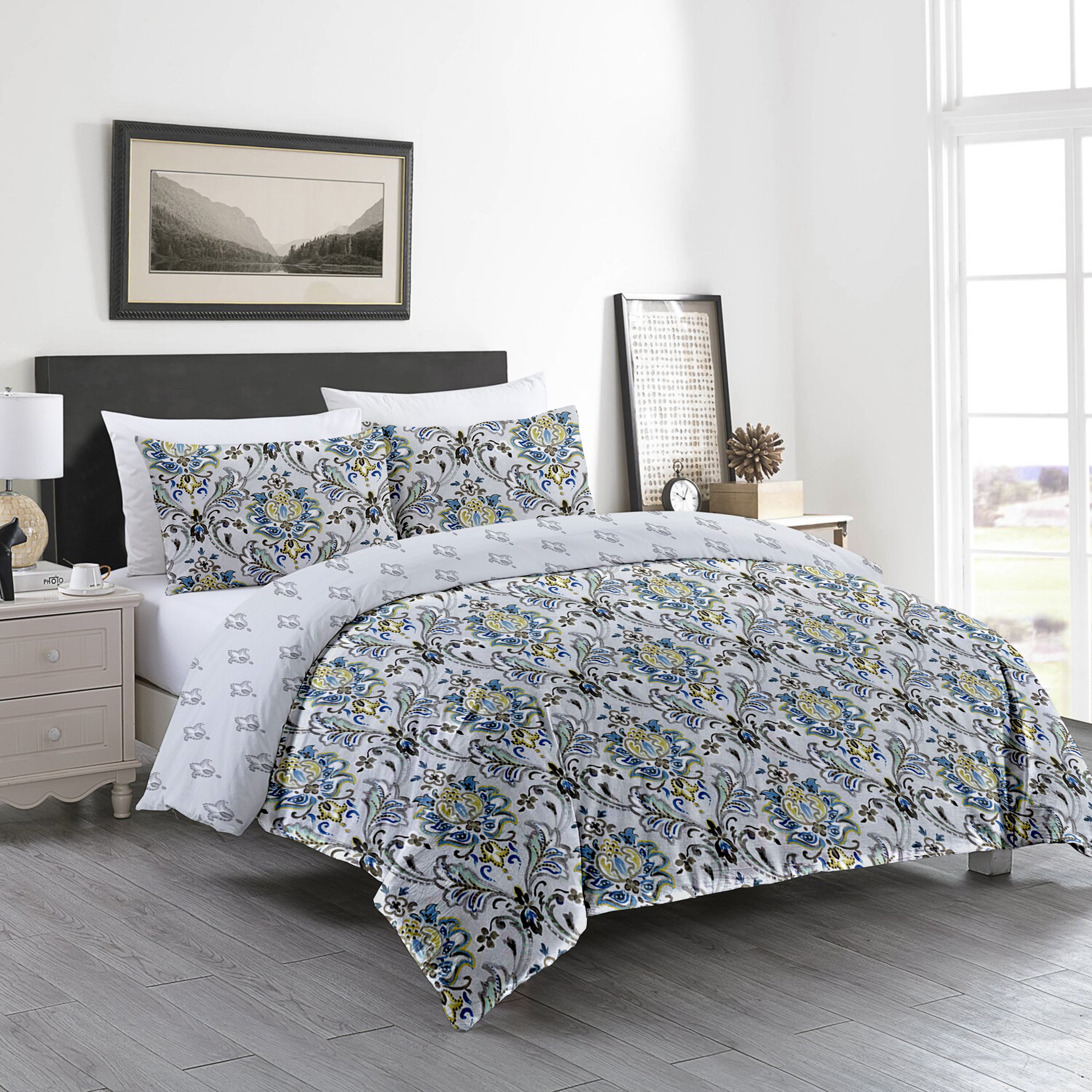 Printed With Cotton Satin Fabric And Certified Organic Dyes Duvet Cover Bedding Set Linens Set Young man