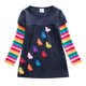 thumbnail image 1 of Vestido Para Niñas, Ropa Para Niñas, Ropa De Otoño Para Niños, Vestido De Manga Larga Con Bordado De Mariposa Y Dos Bolsillos De Arcoíris, Azul Marino Odeerbi LM103-201, 1 of 9