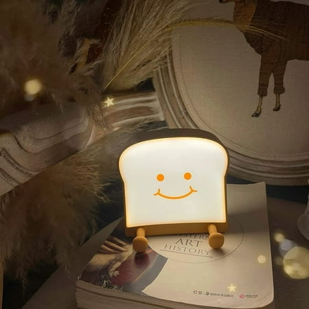 

Egebert Cute Night Light Toast Bread LED Night lamp with Rechargeable and Timer Portable Bedroom Bedside Bed lamp Birthday Gifts Ideas for Tween Teenage Teenager Teen Girls Boy Kids Women