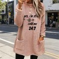 thumbnail image 4 of Ke1Clo Winter Sweaters for Women Casual Fashion Snowflake Graphic Crew Neck Long Sleeve Pullover Oversized Loose Comfy Basic Knit Tops Pink M, 4 of 6