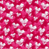 FREE SHIPPING!!! Scribble Hearts Design Printed on 100% Cotton Quilting Fabric for DIY Projects by the Yard (Pink, Red, White)