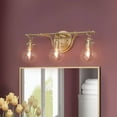 thumbnail image 3 of LNC Modern Gold Vanity Light, 3-Light Clear Glass Wall Fixture for Bathroom & Powder Room, 3 of 15