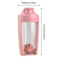 thumbnail image 2 of Yucurem 500ml Protein Shaker Bottle with Whisk Ball for Workout Gym Sport Water Bottles for Sports (Pink), 2 of 10
