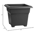 thumbnail image 2 of Countryside Square Tub Planter, Black, 18-Inch, 2 of 2