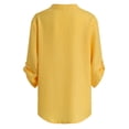 thumbnail image 4 of QGJZVUNL Business Casual Outfits for Women V Neck Shirts with Chest Pockets Dressy Wotk Tops Size XL, 4 of 7