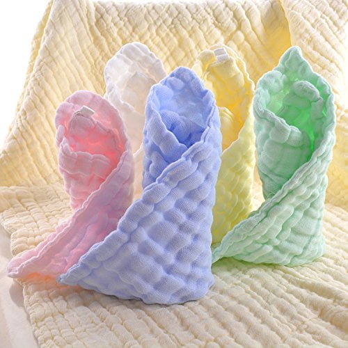 Baby Muslin Washcloths 12x12 inches 10 Pack 100 Natural Premium Cotton Soft Newborn Baby Face Towel for Sensitive Skin Baby Registry as Shower Gift. Walmart