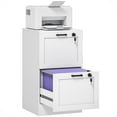 thumbnail image 1 of HOMCOM Office File Cabinet with 2 Drawers, Vertical Filing Cabinet, White, 1 of 10