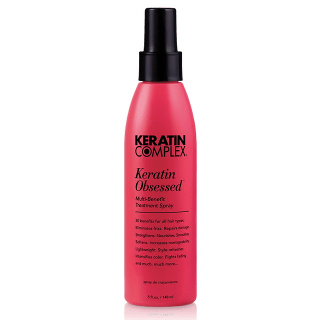 5 oz , Keratin Complex Keratin Obsessed Treatment Spray Hair Scalp - Pack of 2 w/ Sleek Teasing Comb Keratin Complex by Sleekshop belleza