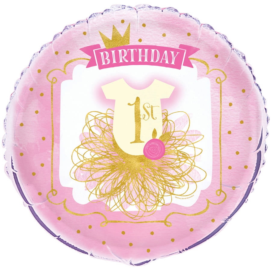 first birthday balloons girl