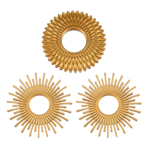 Gold Mirrors for Wall Pack of 3 - Room Decor & Home Decorative