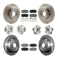 thumbnail image 1 of Transit Auto Front Rear Hub Bearings Assembly Disc Brake Rotors and Semi-Metallic Pads Kit (10Pc) for Car 2007-2012 Hyundai Veracruz FWD - Left Right Side (Driver Passenger) KBB-109587, 1 of 11