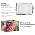 thumbnail image 2 of Yayeee 2 Pack Canvas Storage Basket with Handles for Shelves Fabric Bins Closet Organizer, Green Colorful Circles, 2 of 8