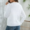 thumbnail image 6 of BLVB Women's Pullover Sweaters V Neck Long Sleeve Cable Knit Jumper Tops Casual Comfy Fall Winter Clothes, 6 of 6