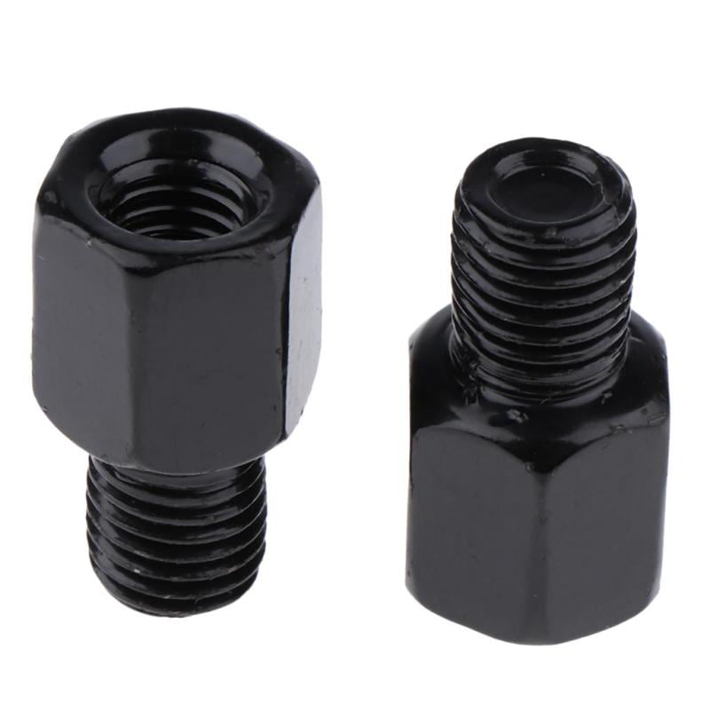 2*Mirror Adapters 10mm To 8mm Clockwise  Threaded Accessories Motorcycle Scooter