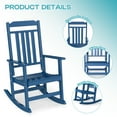 thumbnail image 4 of FODINGHILL Rocking Chair Outdoor,HDPE All Weather Patio Rocking Chair for Porch Garden Deck,Blue, 4 of 9