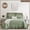 Green, variant on FanciHommie Washed Cotton Ruffle Trim Quilted Bedspread Set, 3-Piece Coverlet with 2 Pillowcases Queen Size White