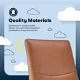 thumbnail image 4 of Serta Comfort Modern Executive Office Chair Metal Base Bonded Leather Cognac, 4 of 8