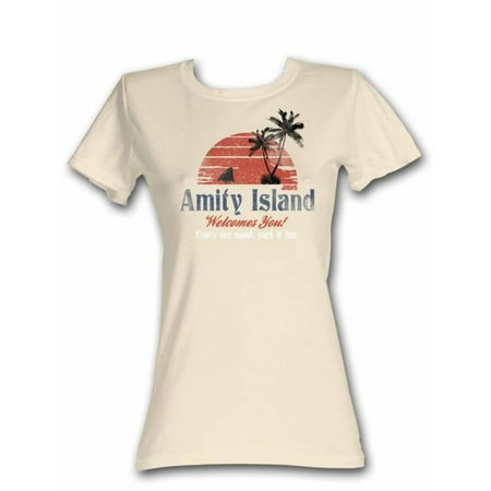 Jaws Movies Amity Island Juniors Short Sleeve T
