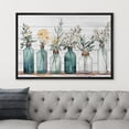 thumbnail image 3 of PixonSign Framed Canvas Print Wall Art White Wood Panel Garden Wildflowers Nature Wilderness Illustrations Modern Art Botanical Floral Farmhouse/Country Relax/Calm/Cozy for Bedroom - 16"x24" Natural, 3 of 5