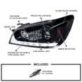 thumbnail image 3 of Spec-D Tuning Glossy Black Projector Headlights w/ LED Signal Strip Compatible with 2001-2005 Lexus IS300 With Factory Xenon Headlight, Left + Right Pair Headlamps Assembly, 3 of 5