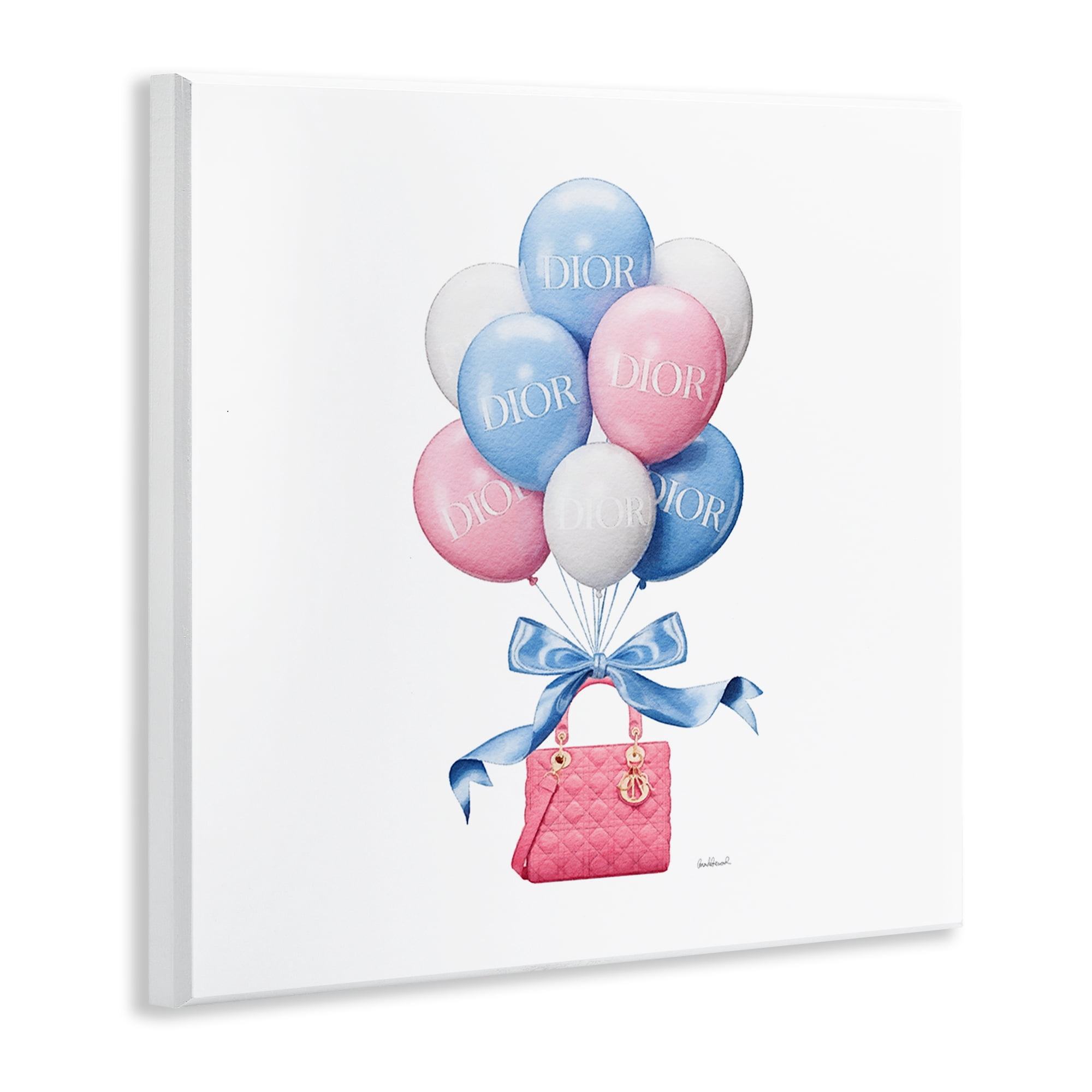 Stupell Industries Pink & Blue Handbag Balloons Wall Plaque Art, design by Amanda Greenwood