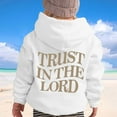 thumbnail image 3 of LIUJUNSHOP Hoodie Christian Hoodies for Women Preppy Letter Graphic Printed Comfy Casual Long Sleeve Pullover Sweatshirts White 5-6 Years, 3 of 7